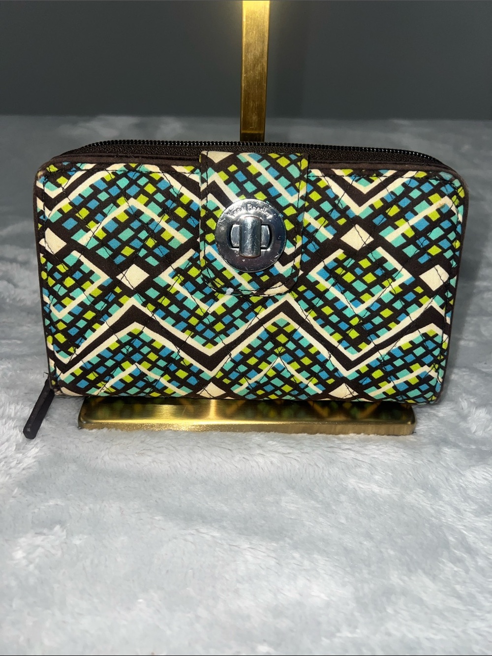 Vera Bradley RFID Turnlock Wallet in "Rain Forest" Pattern